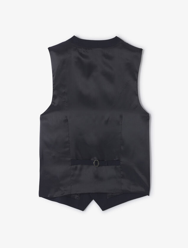 Slim fit kostuumgilet in bi-stretchstof