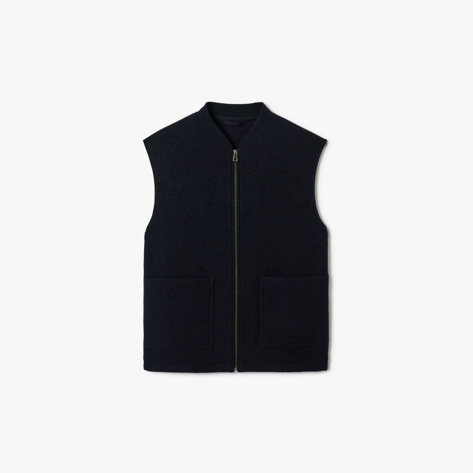 Gilet zipp&eacute; sans manches 100% laine