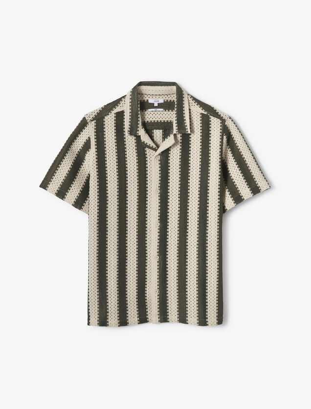 Chemisette en crochet col requin