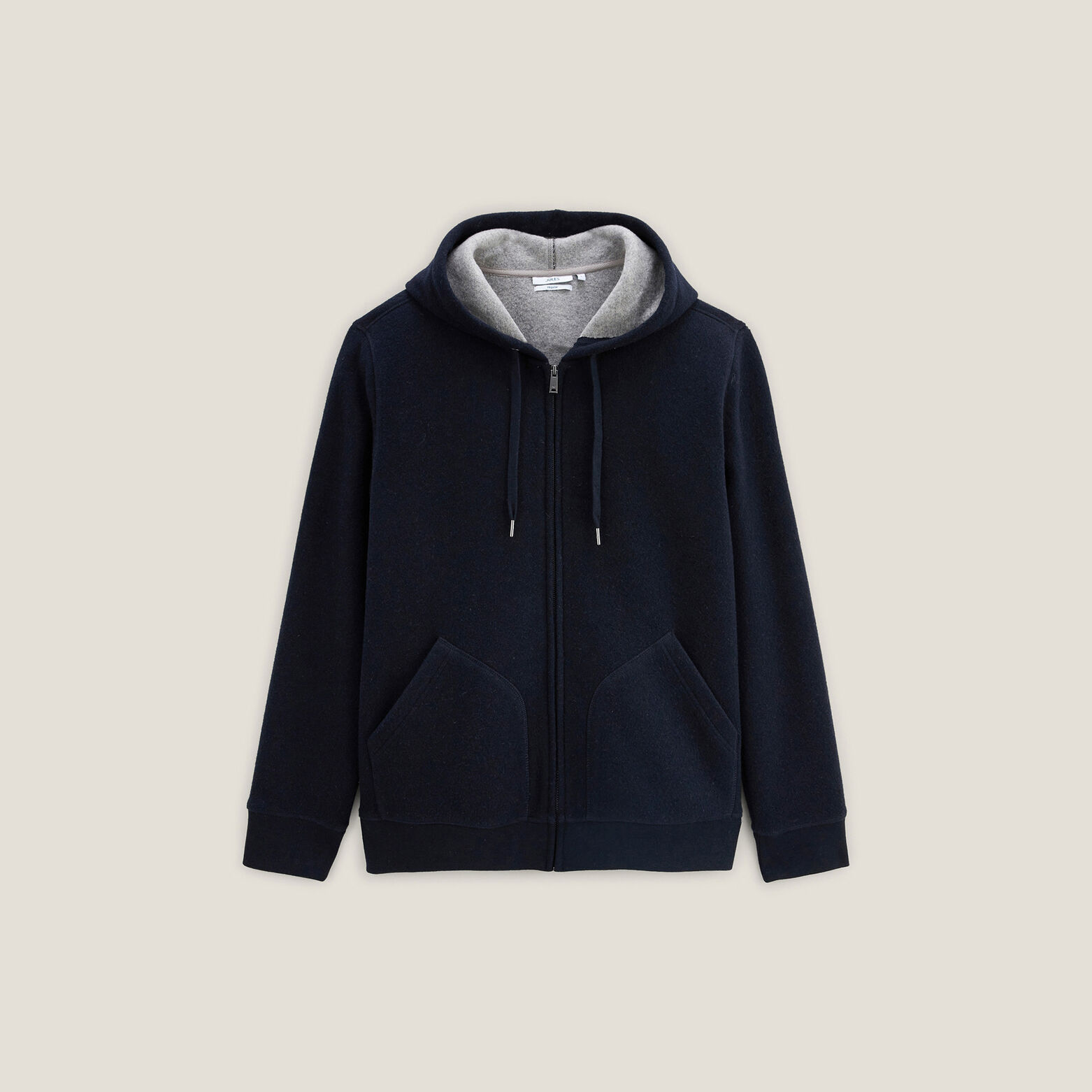 Sweat &agrave; capuche en maille zipp&eacute;