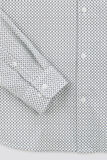 Chemise slim imprimé géométrique coton