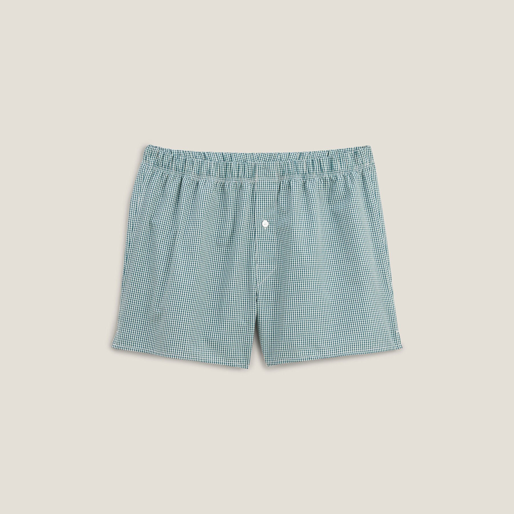 Calecon a carreaux en coton Vert kaki Jules