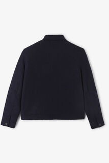 Blouson en laine col chemise