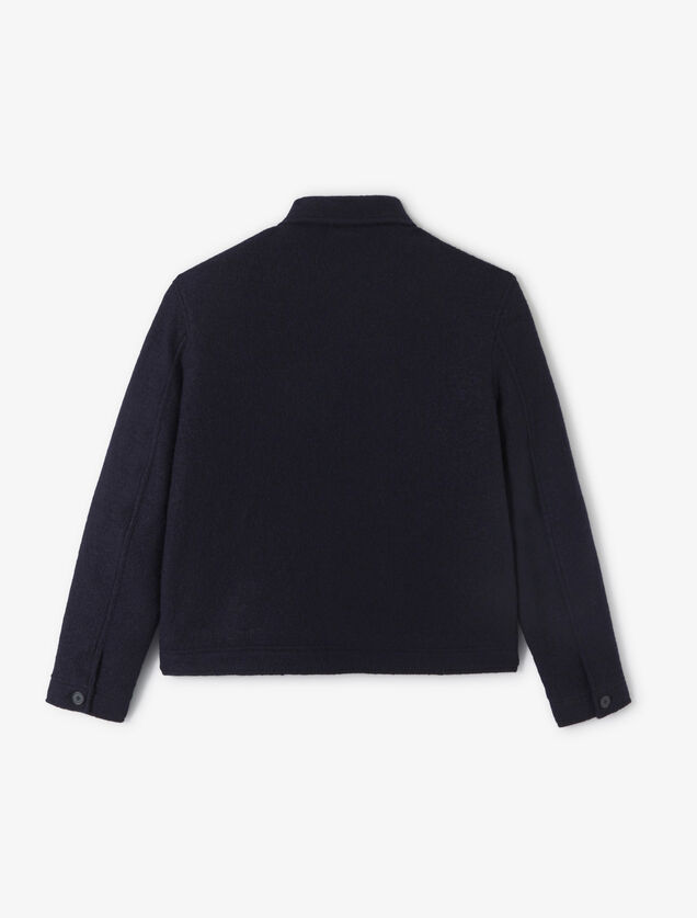 Blouson en laine col chemise