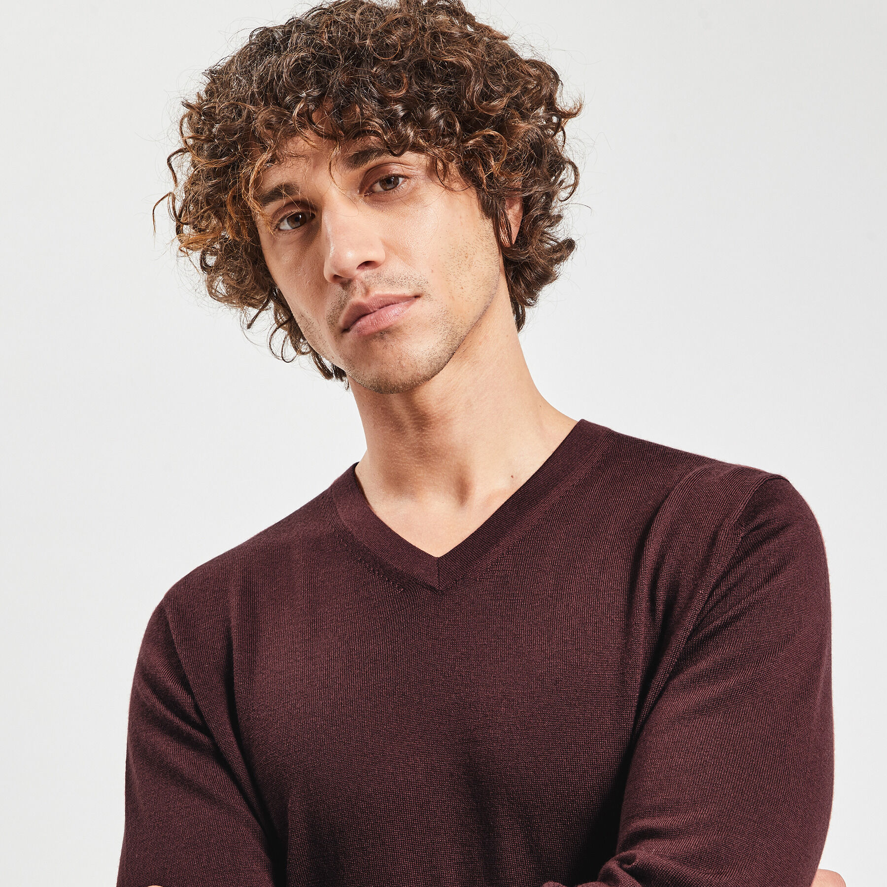 Pull En Laine Mérinos Poles – Taille M – Gris – Occasion Très Bon état
