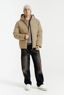 Doudoune zipp&eacute;e &agrave; capuche