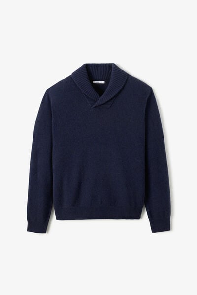 Pull col ch&acirc;le en laine d'agneau majoritaire