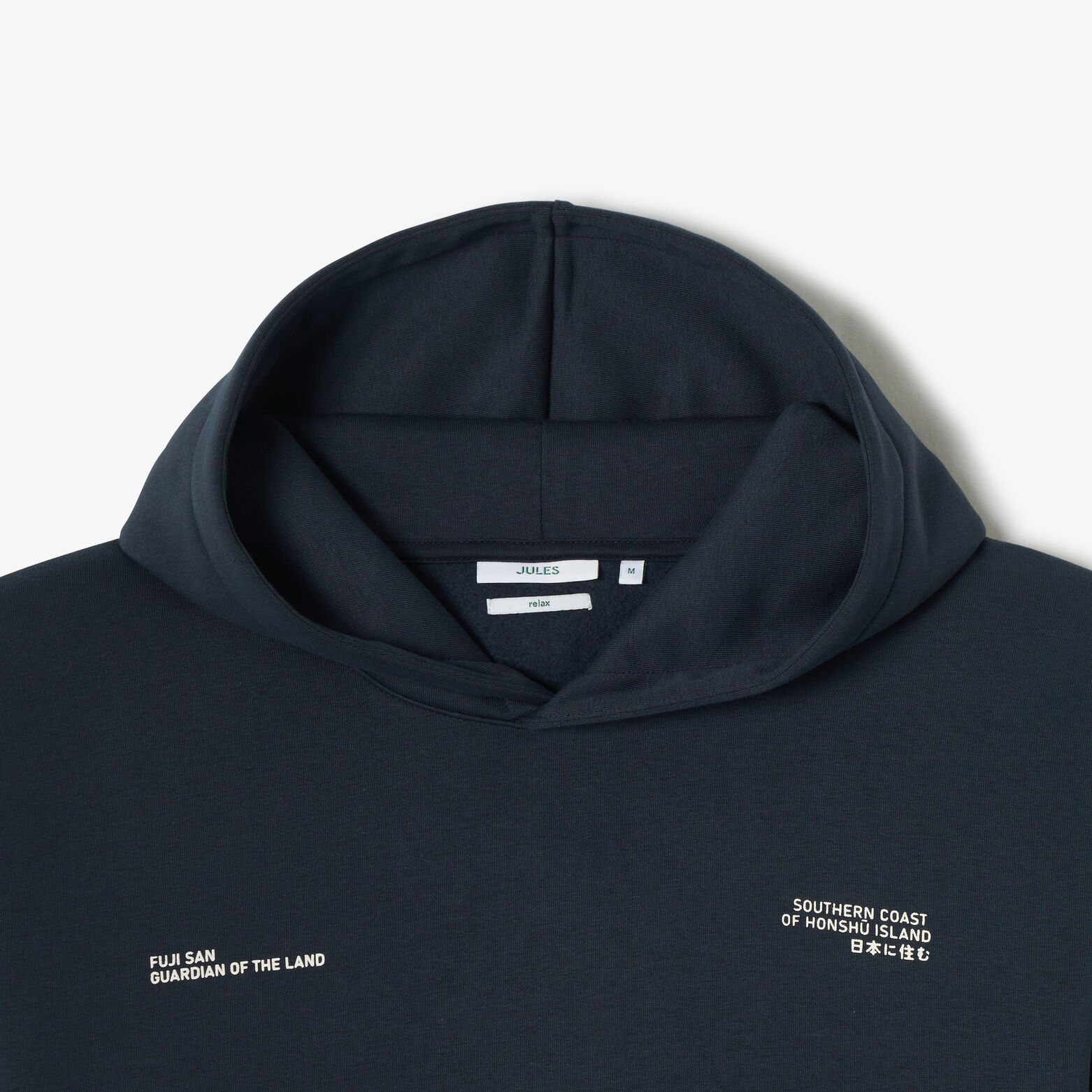 Sweater met kap, afbeelding voor- en achteraan