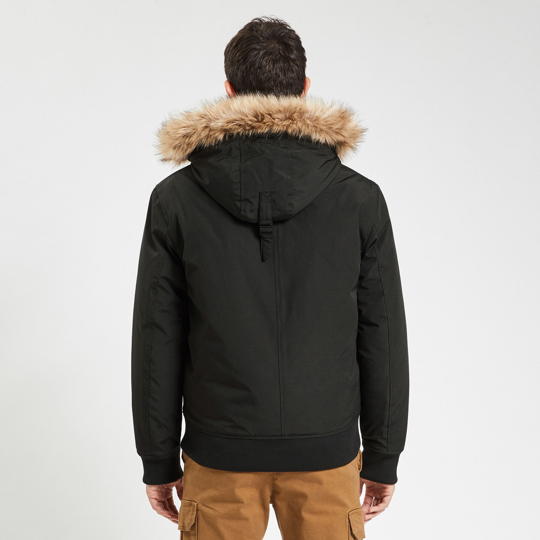 Blouson ski d perlant capuche Noir Jules