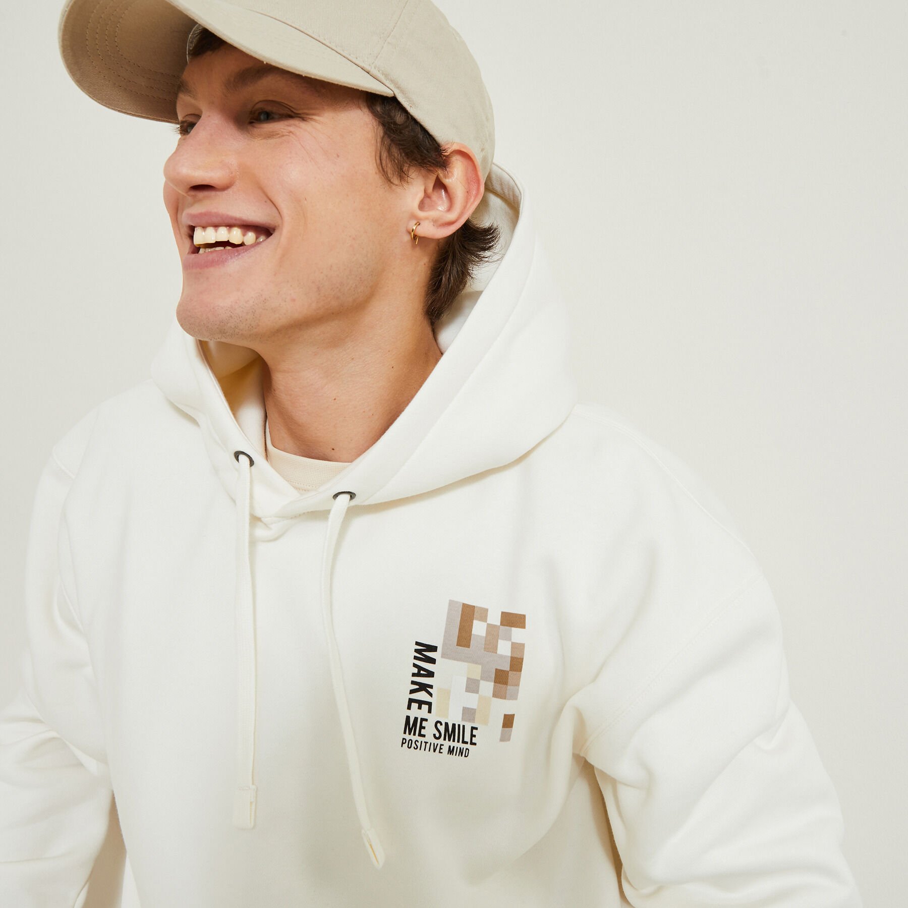 Sweat capuche imprim devant dos