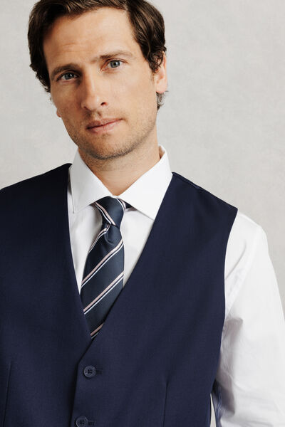 Effen slim kostuumgilet