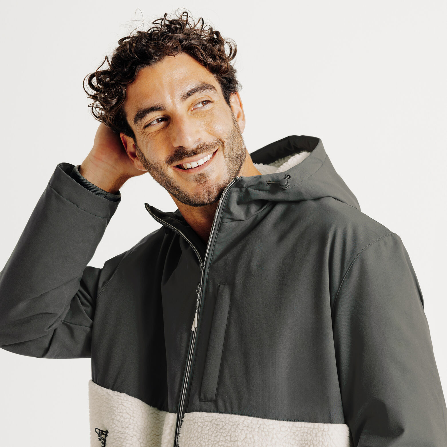 Blouson à capuche colorblock