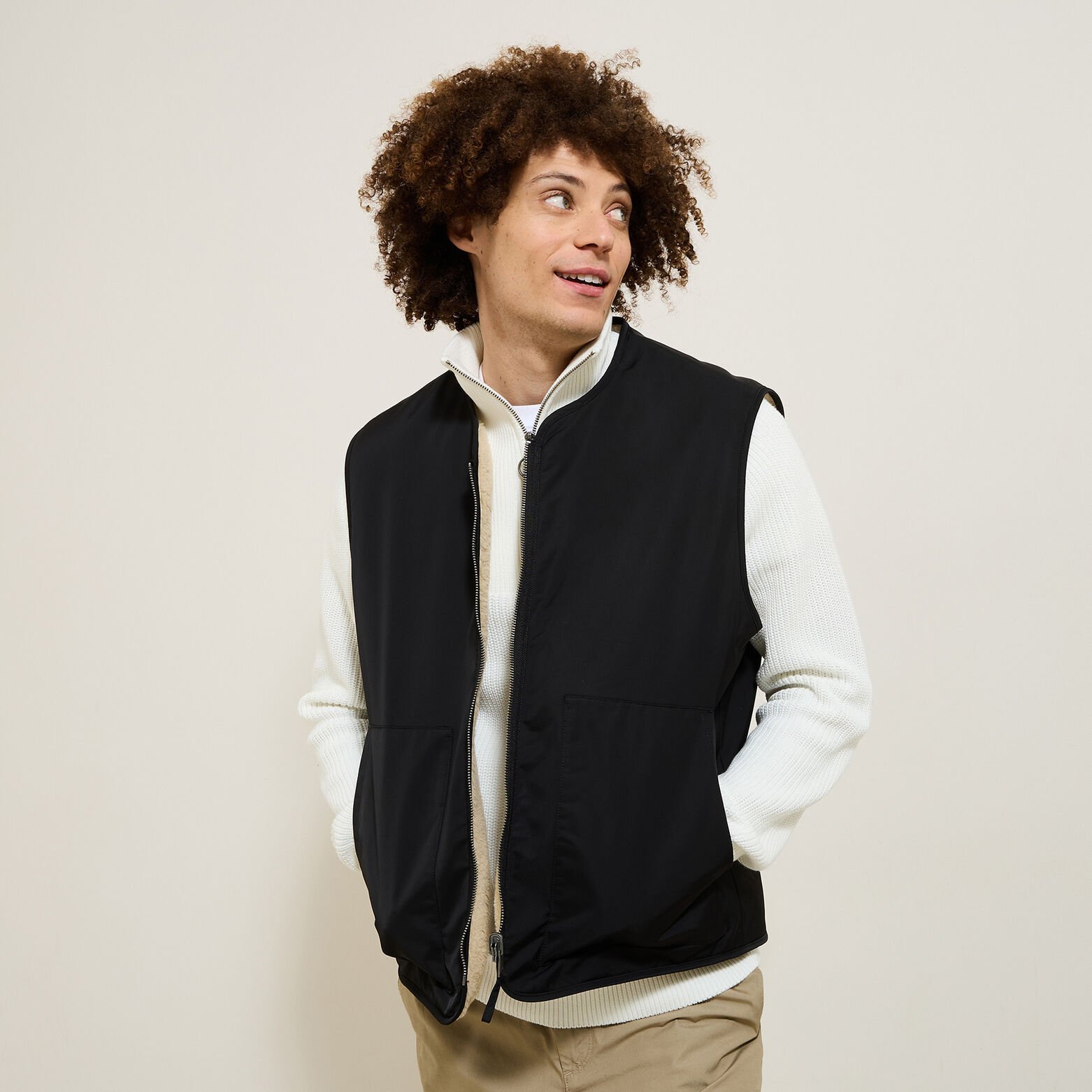 Veste sans manche réversible