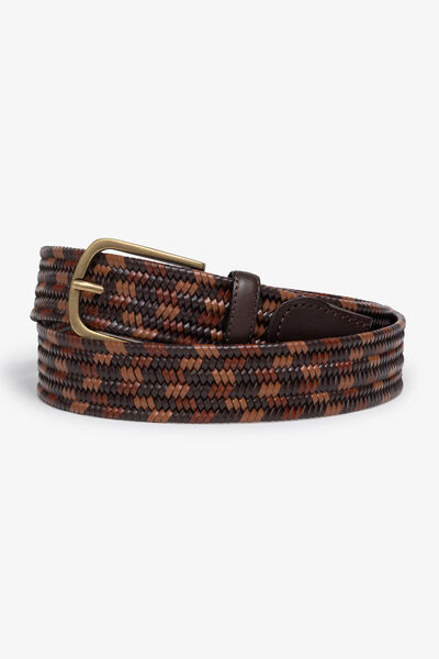 Ceinture tress&eacute;e cuir fantaisie