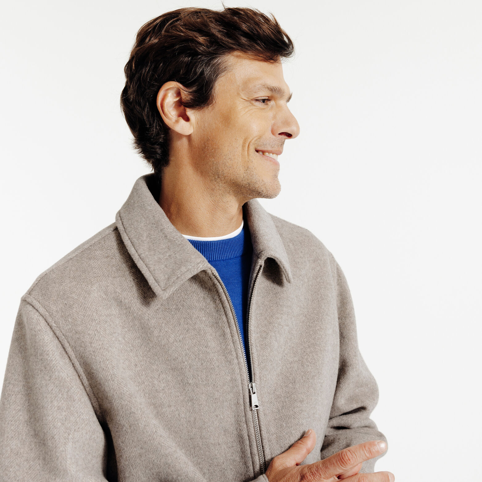 Jack met hemdskraag en rits