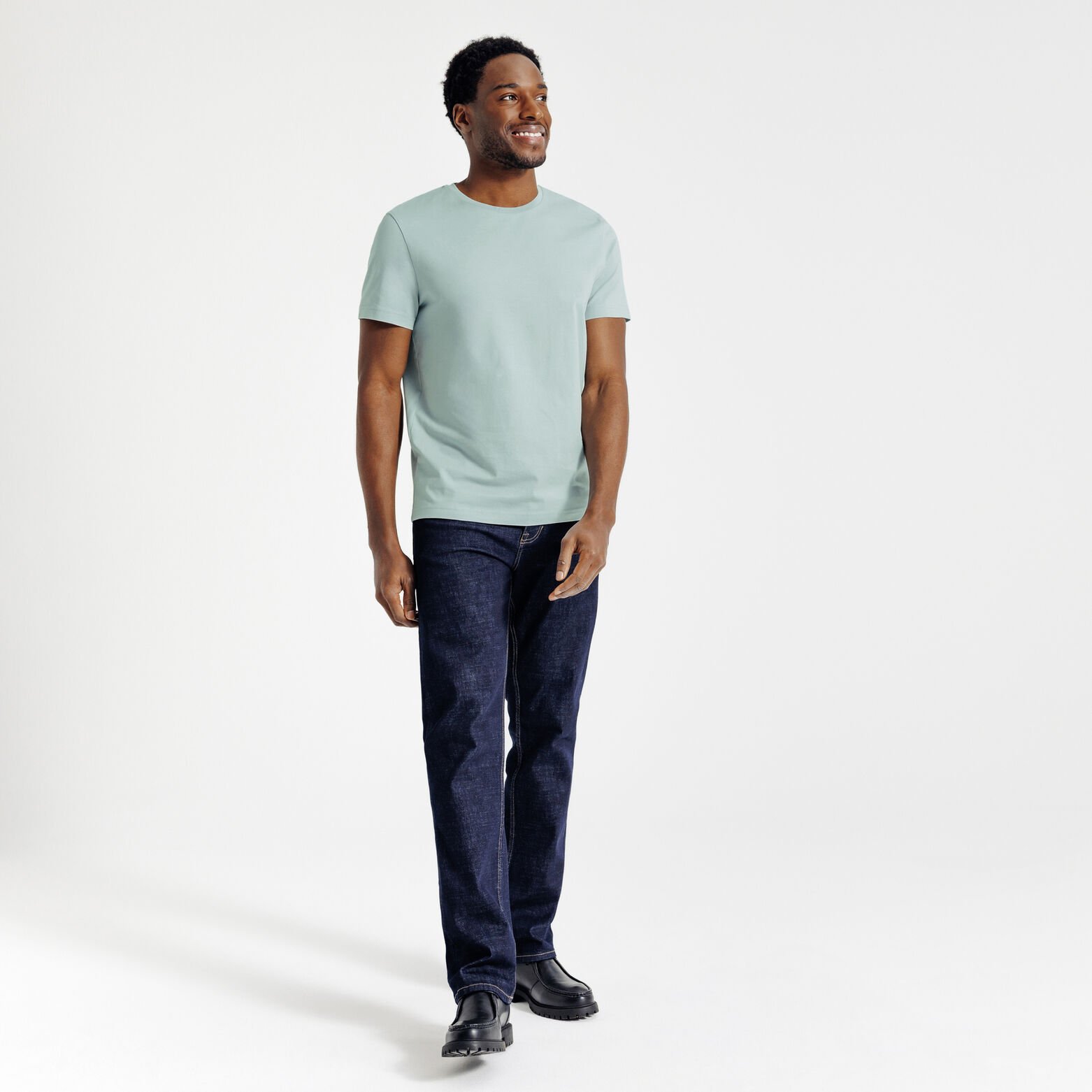 Tee shirt en coton col rond basique