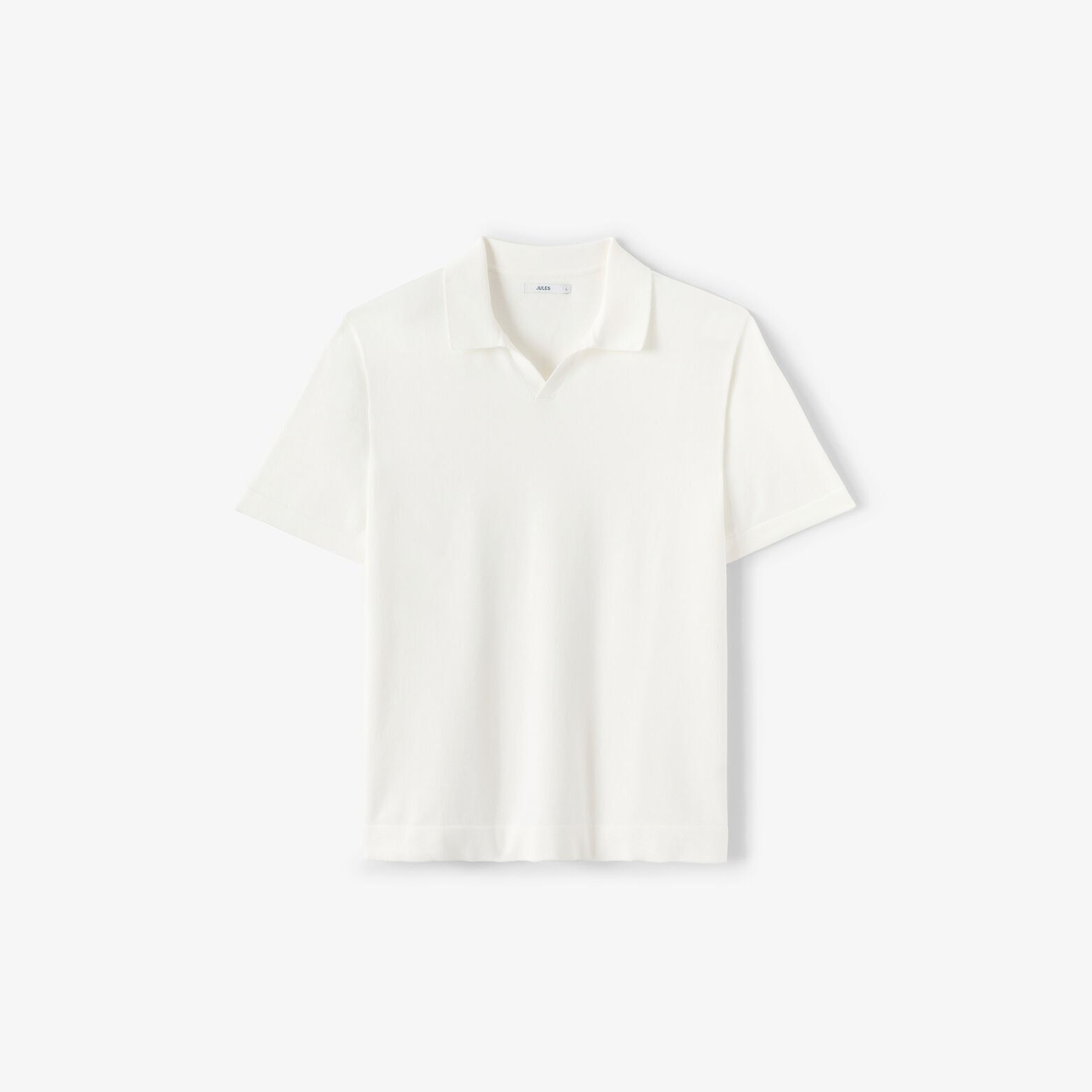 Polo en maille col resort jersey