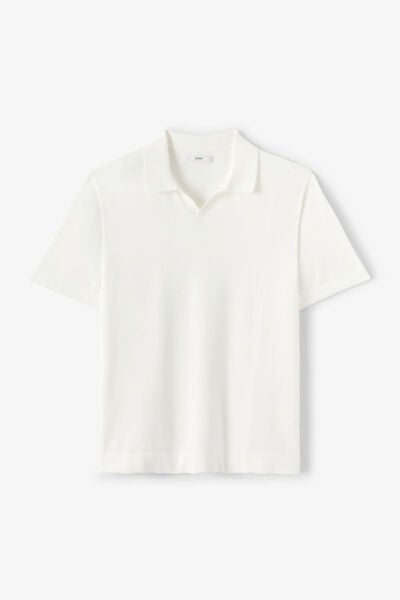 Polo en maille col resort jersey