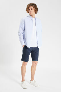 Bermuda chino uni avec ceinture