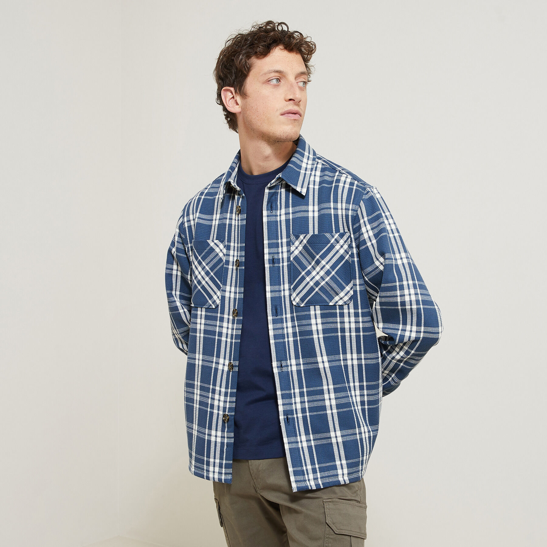 Veste chemise hotsell à carreaux homme