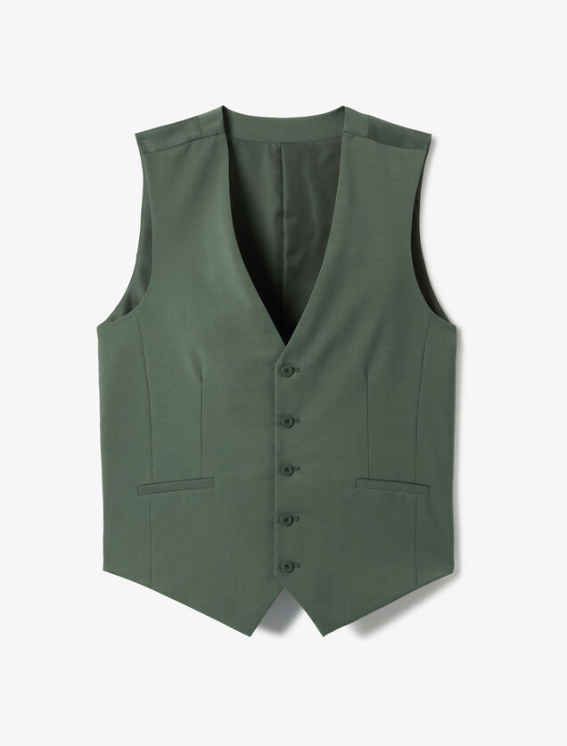 Slim fit kostuumgilet in bi-stretchstof