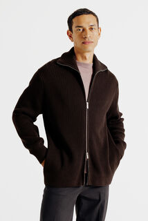 Gilet met rits en truckerskraag