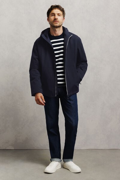 Blouson &agrave; capuche zipp&eacute;