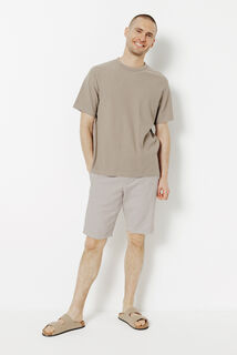 Bermuda uni en coton lin