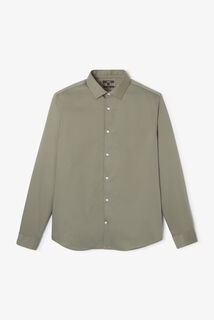 Chemise sans repassage en coton unie slim