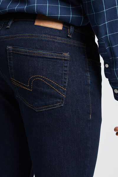 Slim jeans #Tom, ruw, gerecycled katoen