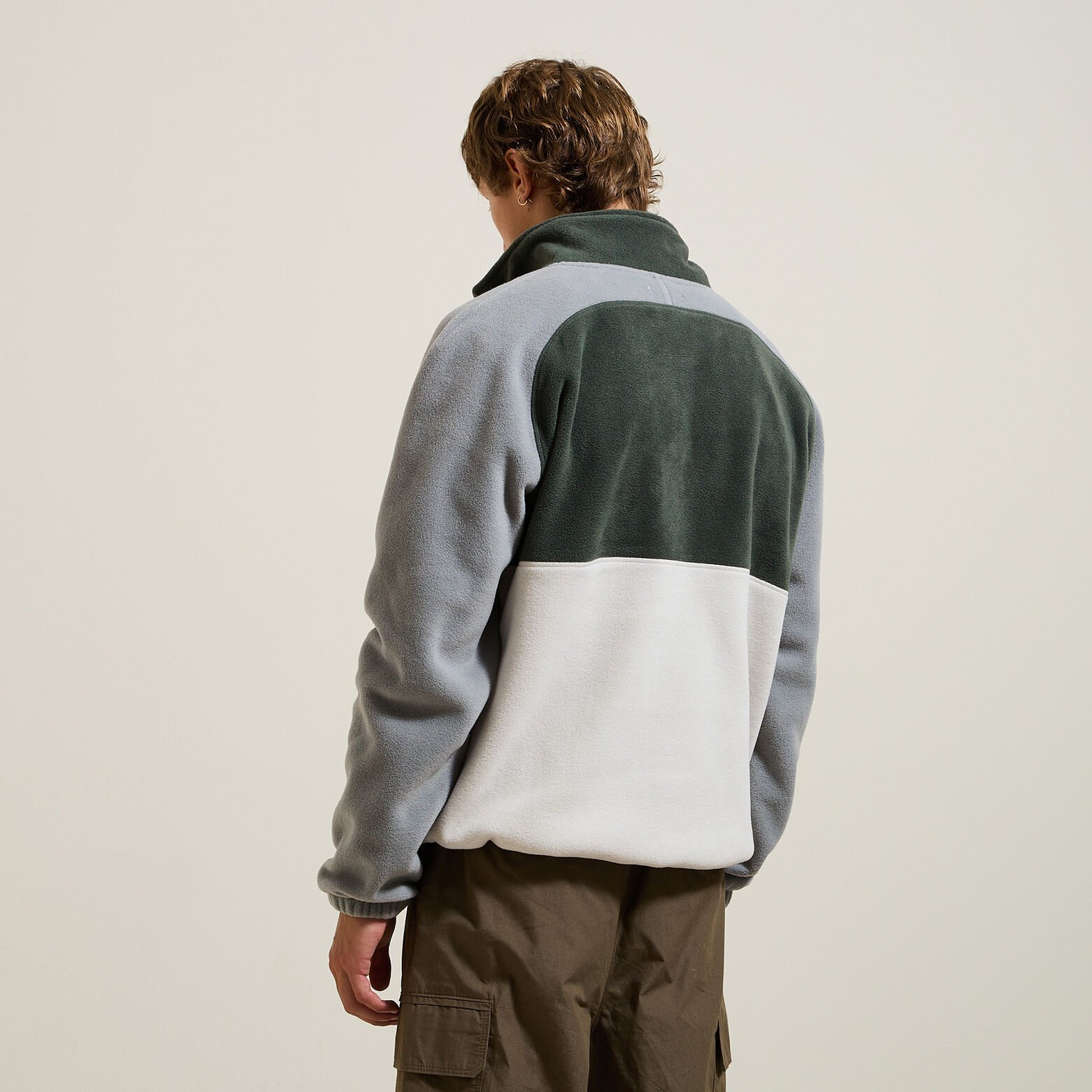 Fleecesweater met opstaande ritskraag