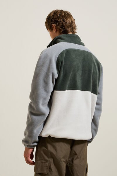 Fleecesweater met opstaande ritskraag