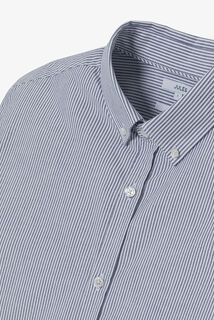 Chemise oxford en coton ray&eacute;e