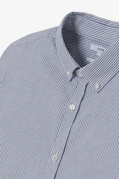 Chemise oxford en coton ray&eacute;e