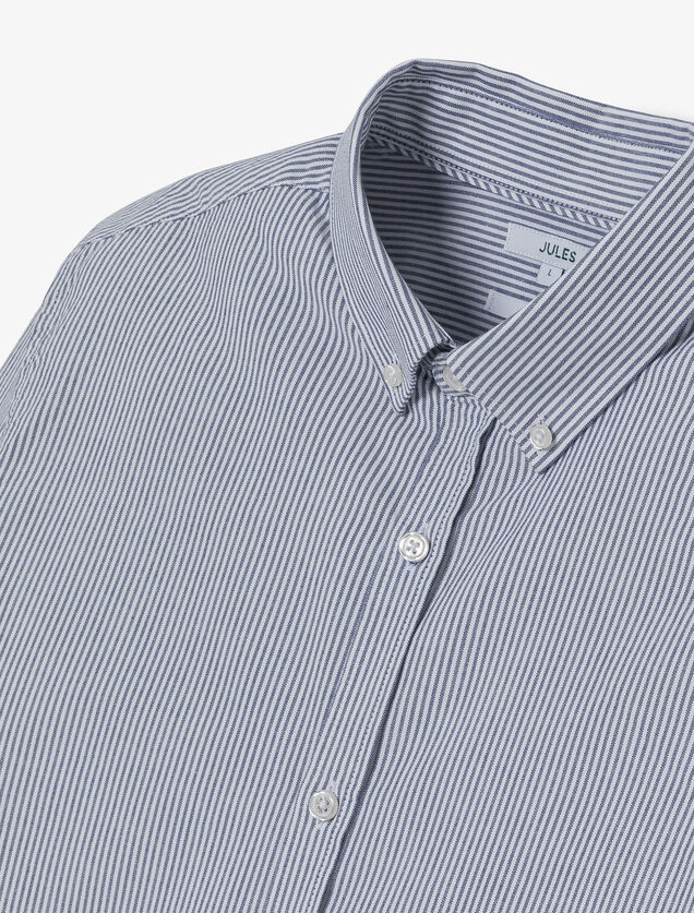 Chemise oxford en coton ray&eacute;e