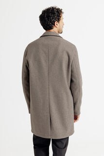 Manteau hiver long col tailleur