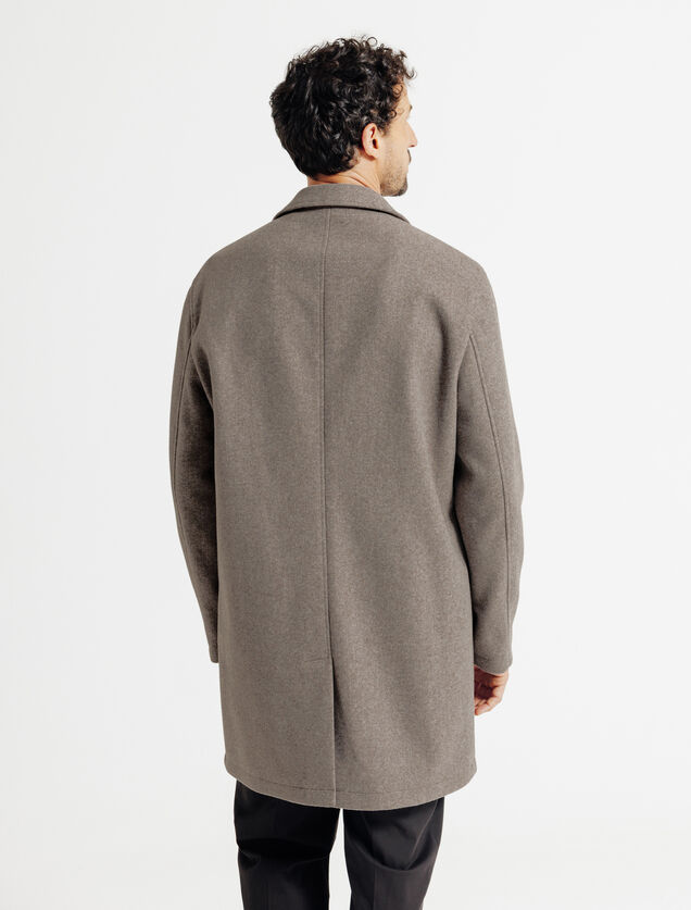 Manteau hiver long col tailleur