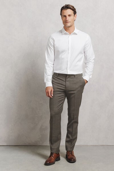 Pantalon de costume confort &agrave; carreaux