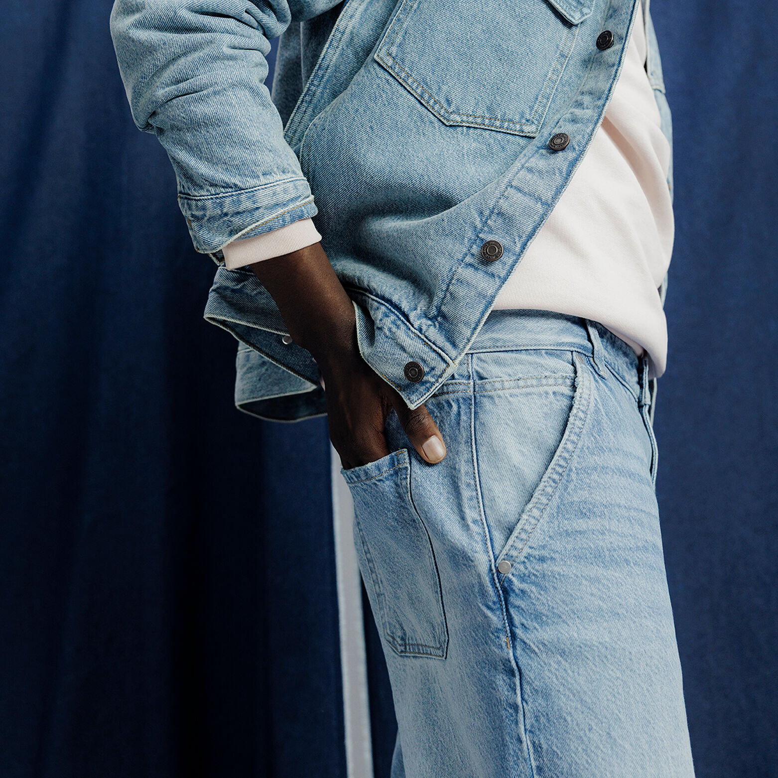 Ensemble veste en jean et jean - Bleu