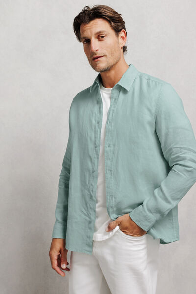 Chemise 100% lin regular unie