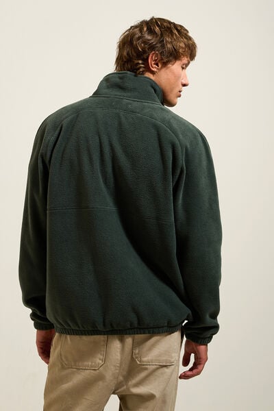 Fleecesweater met opstaande ritskraag