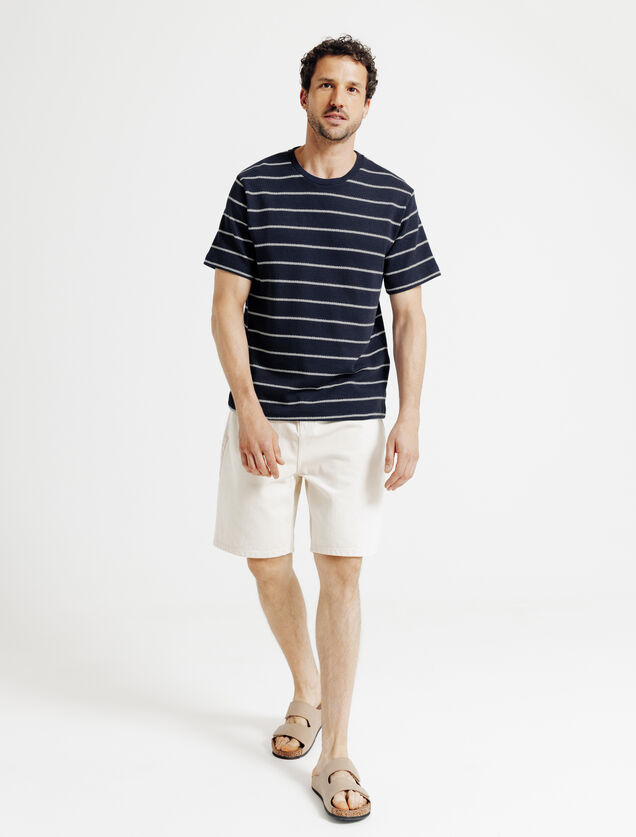 Gestreept t-shirt in tricot