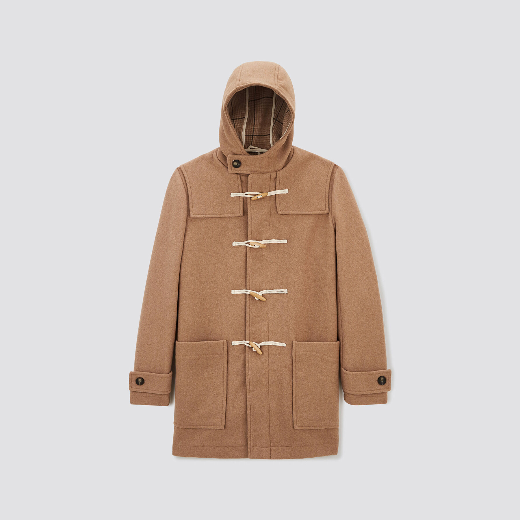 Manteau style duffle coat avec capuche