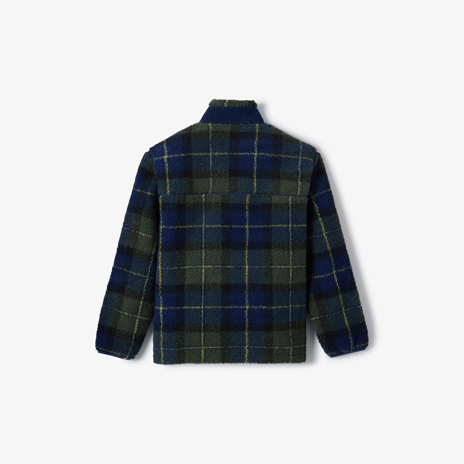 Sweat col montant zipp&eacute; en sherpa imprim&eacute;e