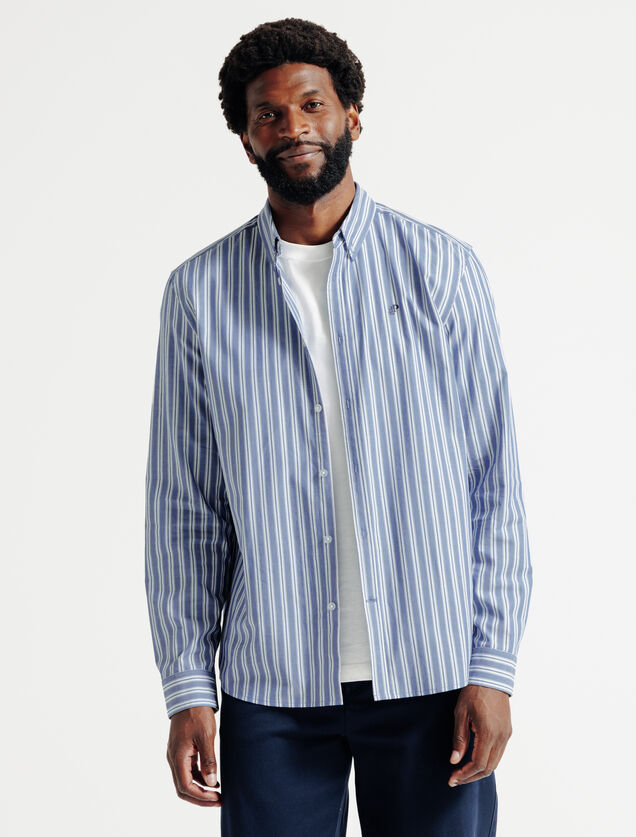 Gekleurd streepjeshemd in katoen