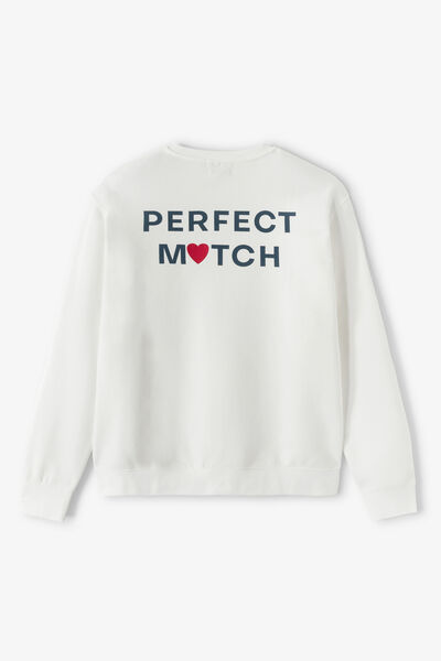 Sweat col rond animation Saint-Valentin