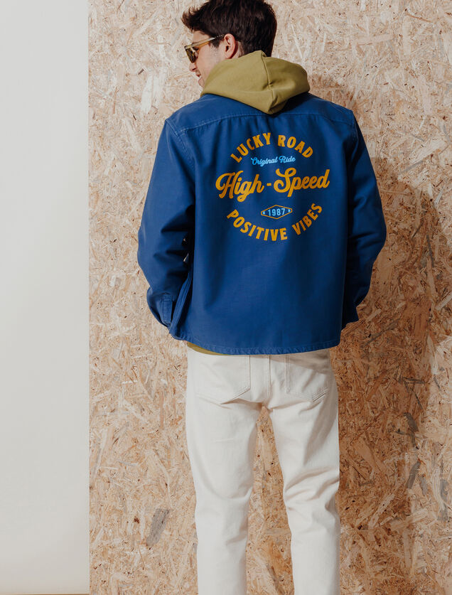 Overhemd in katoen met print