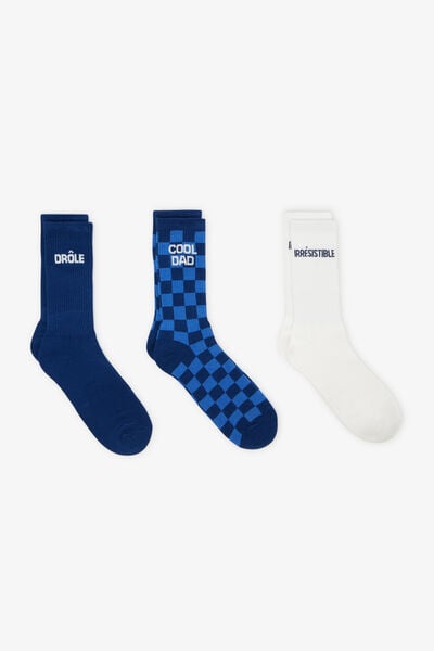 Coffret 3 paires de chaussettes f&ecirc;te des p&egrave;res