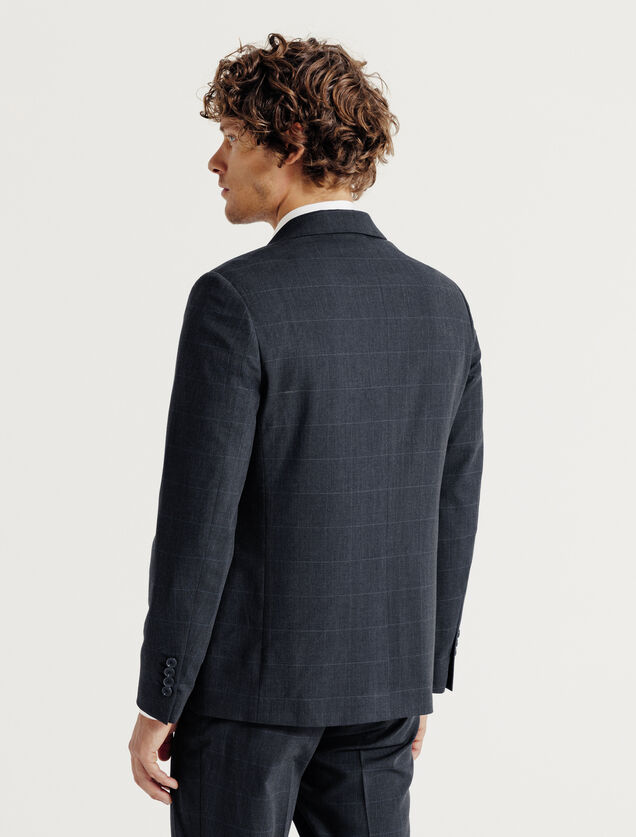 Geruite comfort kostuumvest