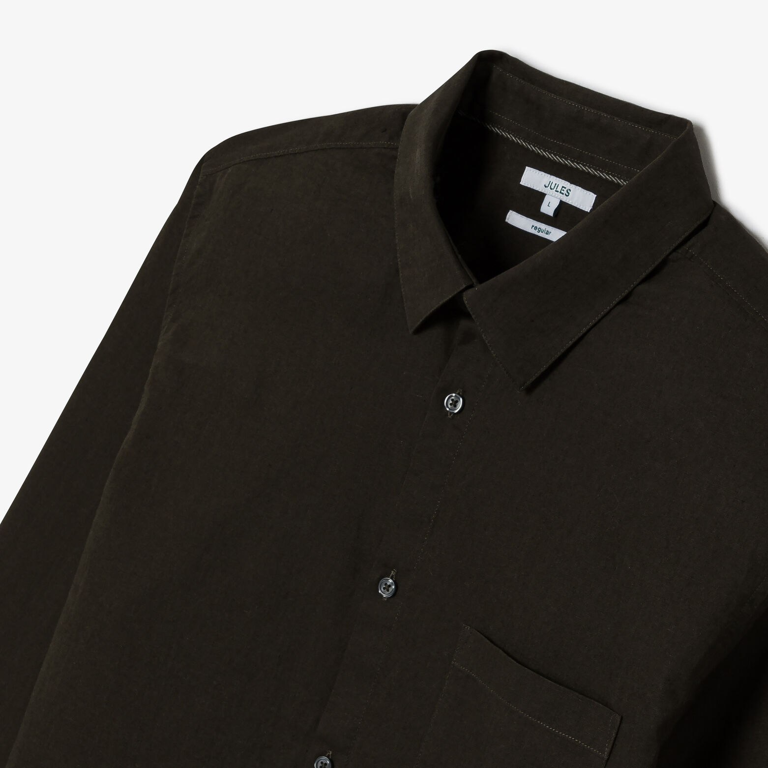 Chemise en coton lin unie